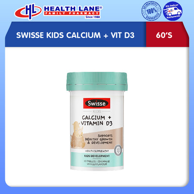 SWISSE KIDS CALCIUM + VIT D3 (60'S)